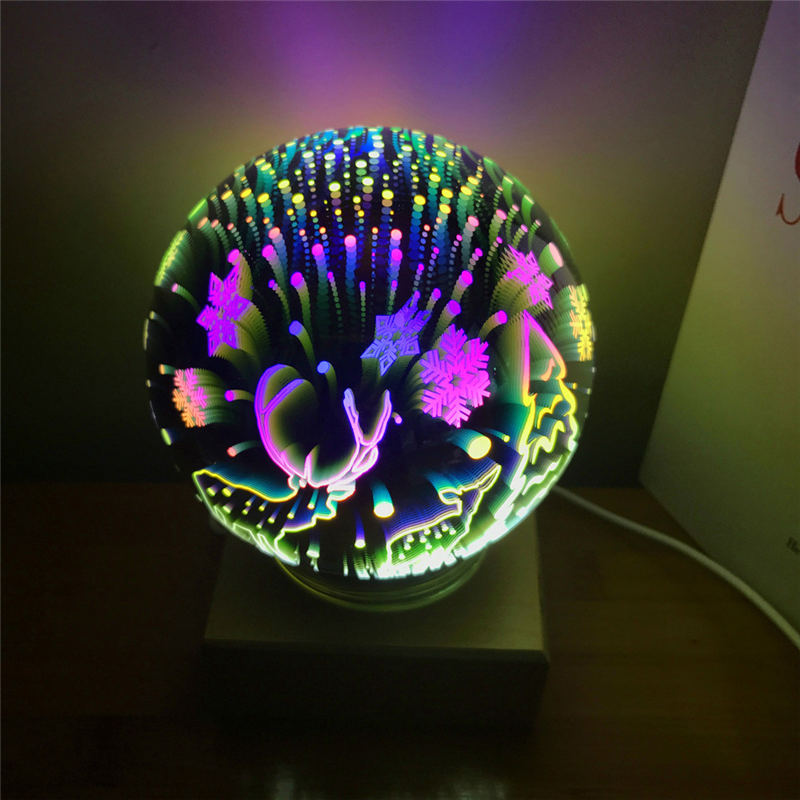 3D Magical Glass Fireworks Lamp