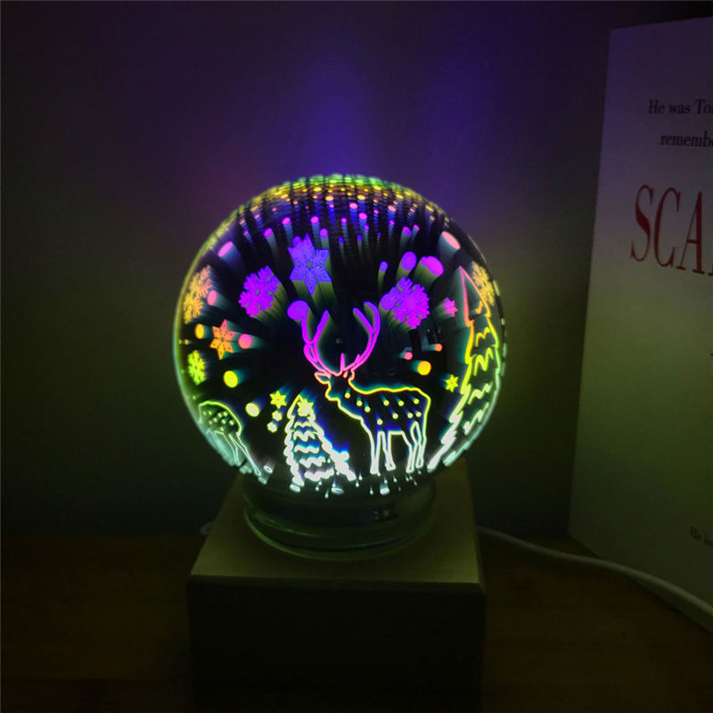 3D Magical Glass Fireworks Lamp