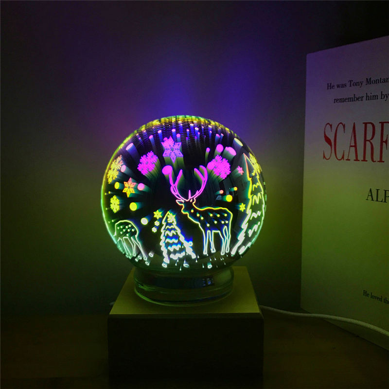 3D Magical Glass Fireworks Lamp