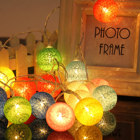 Cotton Balls LED String Lights