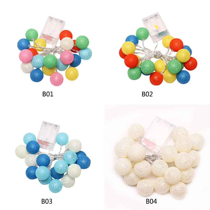 Cotton Balls LED String Lights