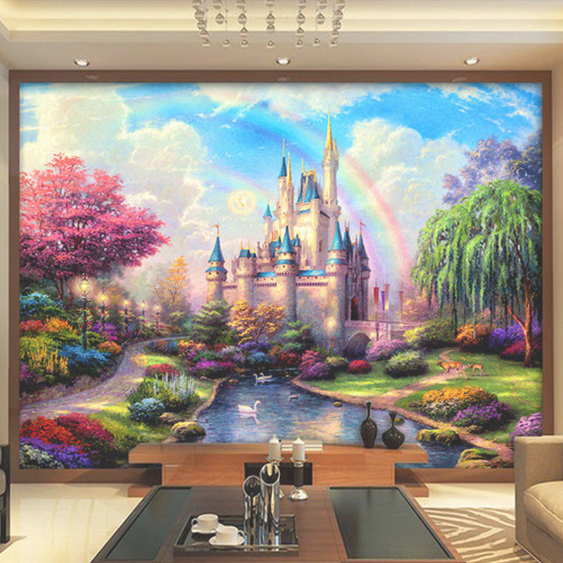 3D Castle Children's Room Wallpaper