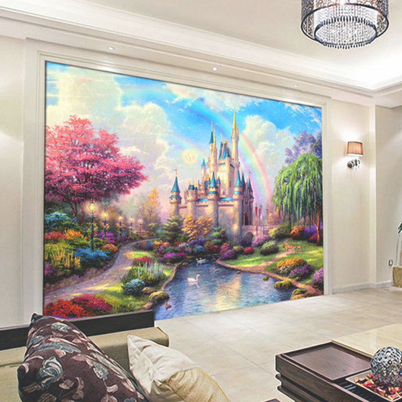 3D Castle Children's Room Wallpaper