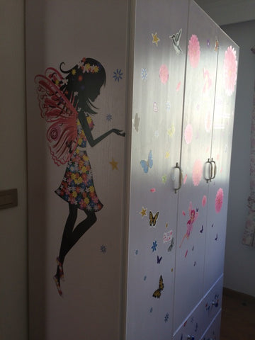 Princess Fairy & Butterflies Wall Decal
