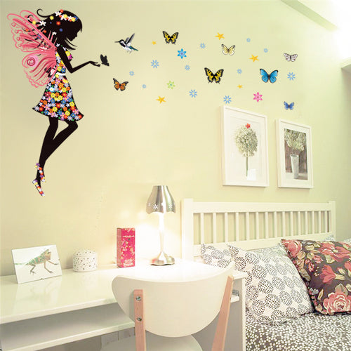 Princess Fairy & Butterflies Wall Decal