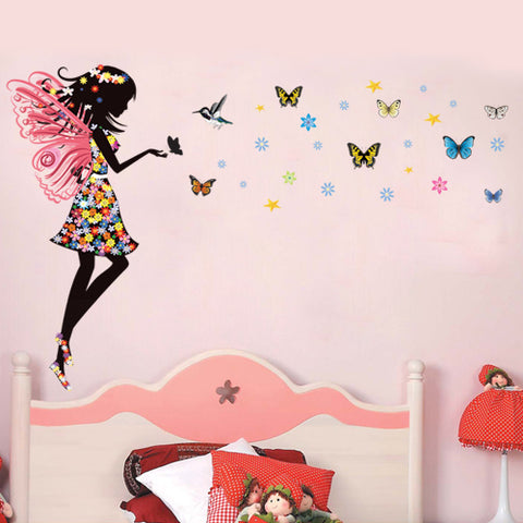 Princess Fairy & Butterflies Wall Decal