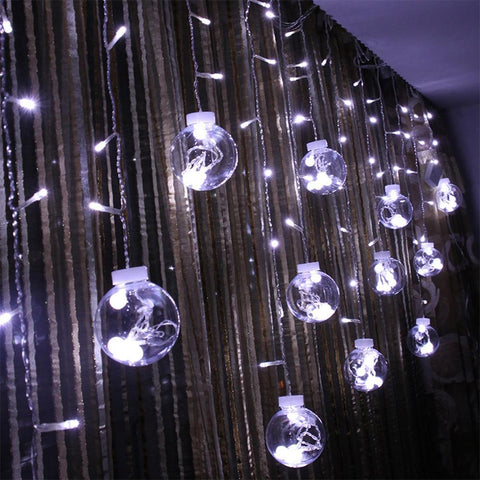 Glass Ball LED Flashing String Lights