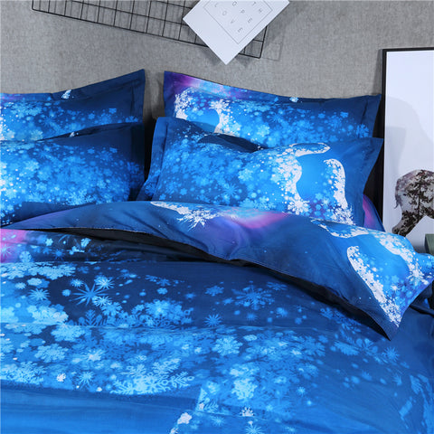 Blue Galaxy Horse Bedding Sets