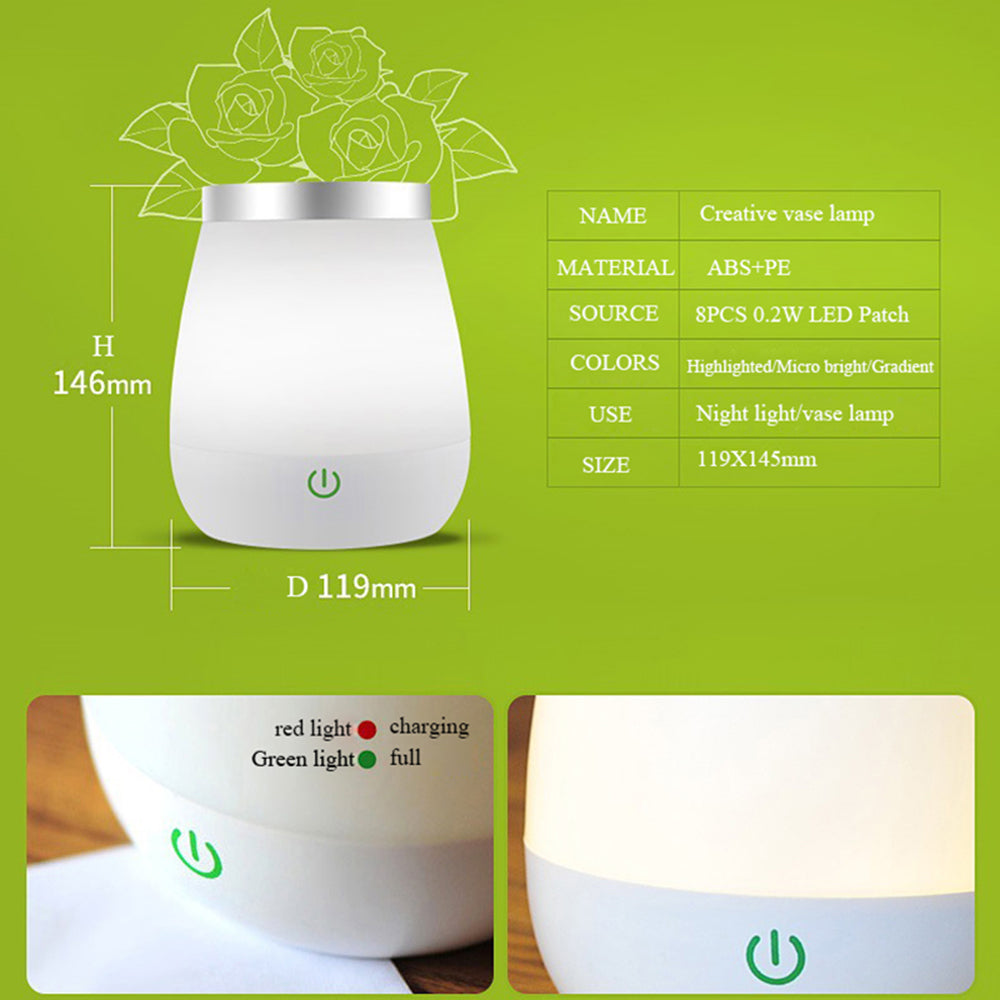 Romantic Flower LED Vase