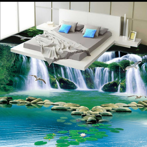 Water Falls Forest Floor 3D Decal