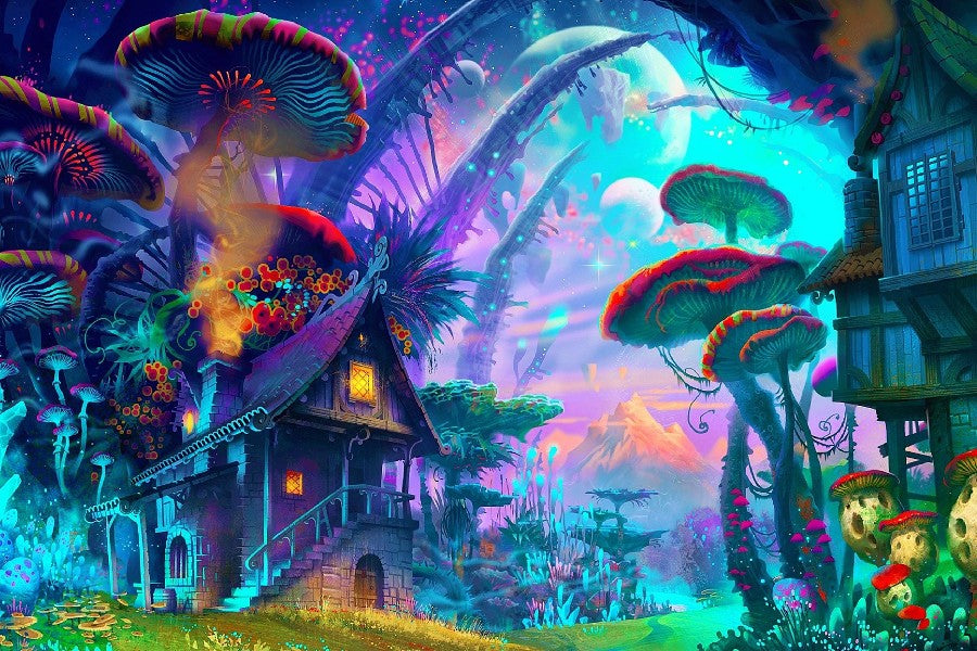 Mushroom World Wall Art Poster