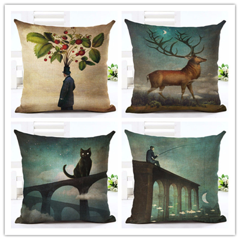 Nordic Fantasy Print Pillow Cases