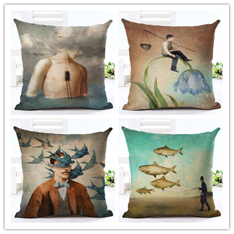 Nordic Fantasy Print Pillow Cases