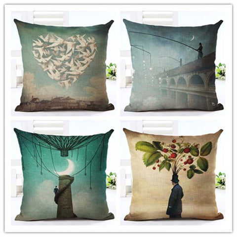 Nordic Fantasy Print Pillow Cases